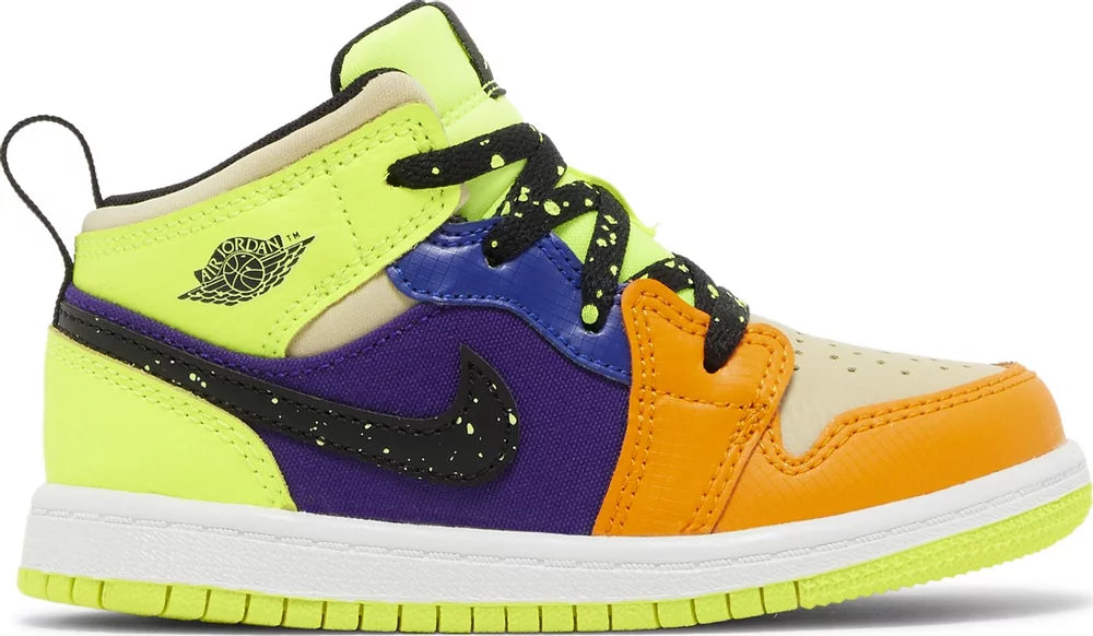 Air Jordan 1 Mid SE PS 'Volt Vivid Orange' ( Réf : FD8793 700)