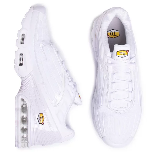 NIKE AIR MAX PLUS 3 TRIPLE WHITE – Image 5