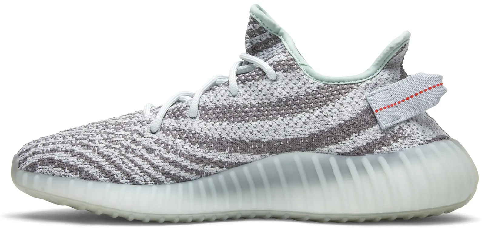 la paire de Yeezy Boost 350 V2 Blue tint vue de coté